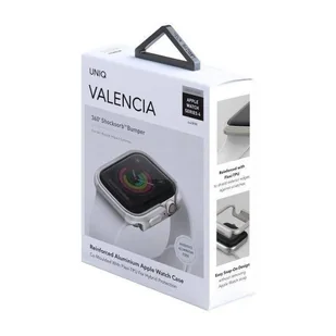 UNIQ etui Valencia Apple Watch Series 4/5/6/SE 44mm. srebrny/titanium silver - Akcesoria do smartwatchy - miniaturka - grafika 5
