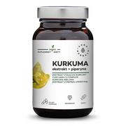 Suplementy naturalne - AURA HERBALS Kurkuma ekstrakt Piperyna 60 k AH492 - miniaturka - grafika 1