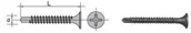 Wkręty - WKRĘT SAMOWIERTNY FOSFATYZOWANY 3.5*45MM - miniaturka - grafika 1