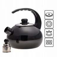 Czajniki na gaz - Czajnik imbryk emaliowany z gwizdkiem tradycyjnym 2,5L - miniaturka - grafika 1