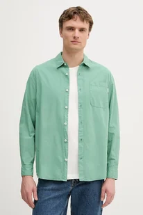 Pepe Jeans koszula bawełniana męska kolor zielony relaxed z kołnierzykiem klasycznym PM309075 - Koszule męskie - miniaturka - grafika 1