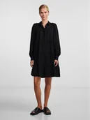 Sukienki - YAS Sukienka koszulowa Pala 26030720 Czarny Loose Fit - miniaturka - grafika 1