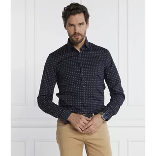 Koszule męskie - Calvin Klein Koszula POPLIN STRETCH PRINT SLIM SHIRT | Slim Fit - grafika 1