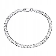 Bransolety męskie - Srebrna Bransoletka Męska Srebro 925 Pancerka 4,5Mm Diamentowana + Gratis - miniaturka - grafika 1