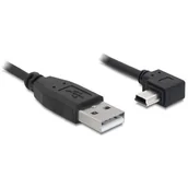 Kontrolery - DeLOCK Kabel mini Usb-b (M) kątowy prawo - Usb-a ( - miniaturka - grafika 1