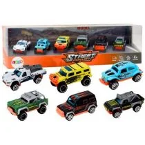 Zestaw metalowych autek terenowych 1:64 6szt Leantoys - Samochody i pojazdy dla dzieci - miniaturka - grafika 1
