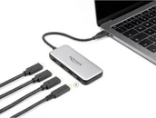 Huby USB - HUB USB Delock DeLOCK USB 10 Gbps USB Type-C Hub with 4 x USB Type-C, USB hub grey 64261 - miniaturka - grafika 1