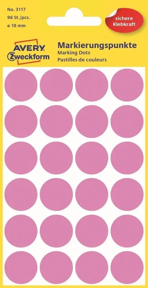 AVERY 3117 Ø 18 mm, Lille format
