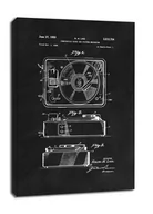 Obrazy i zdjęcia na płótnie - Patent, Gramofon z 1950 Czarne - obraz na płótnie Wymiar do wyboru: 70x100 cm - miniaturka - grafika 1