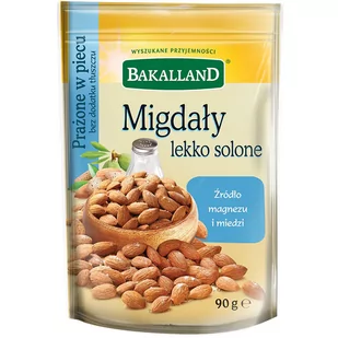 BAKALLAND Migdały Lekko Solone 90g - Batony proteinowe - miniaturka - grafika 1