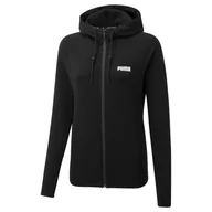 Bluzy damskie - Bluza z kapturem damska Puma Spacer FZ czarna 84798801-S - miniaturka - grafika 1