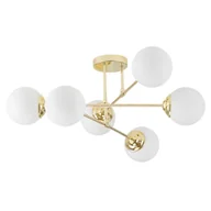 Lampy sufitowe - NOWOCZESNA LAMPA SUFITOWA WISZĄCA KLASYCZNE ZŁOTO FINO W6 - miniaturka - grafika 1
