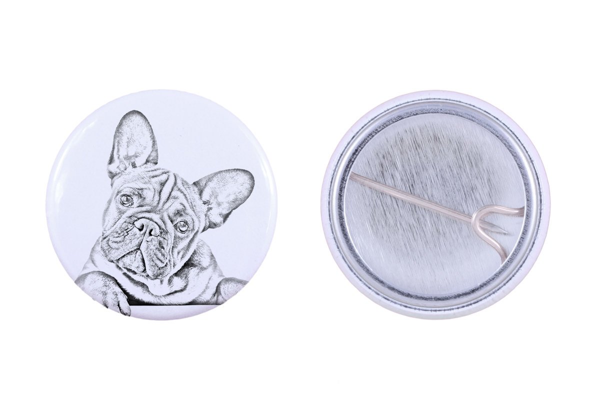Buldog francuski - przypinka z twoim psem, dodaj własne foto, marka Art-Dog