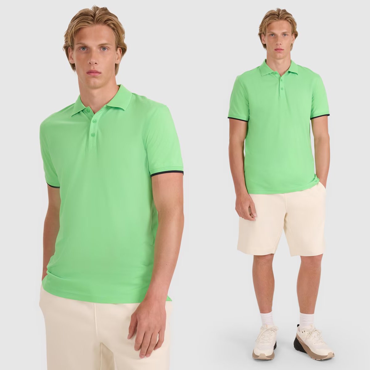 Koszulka Polo Męska 4F Regular Z Kołnierzem Klasyczna Modna Zielona S