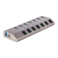 Huby USB - StarTech 5G7AIBS-USB-HUB-EU huby i koncentratory USB 3.2 Gen 1 (3.1 Gen 1) Type-B 5000 Mbit/s Szary - miniaturka - grafika 1
