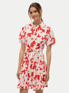 Vero Moda Sukienka koszulowa Dicthe 10303728 Czerwony Regular Fit - Sukienki - miniaturka - grafika 1