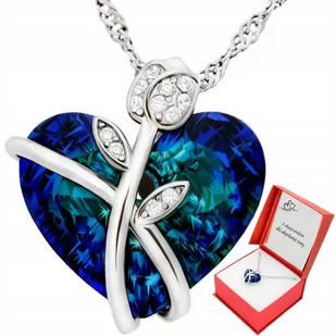 Naszyjnik Srebrny Kryształ Róża Serce 925 Grawer - Naszyjniki Naszyjnik Srebrny Kryształ Róża Serce 925 Grawer - Naszyjniki - miniaturka - grafika 1