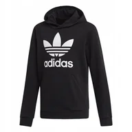 Bluzy dla dziewczynek - Bluza Dziecięca adidas DV2870 Trefoil Czarna 170 - miniaturka - grafika 1