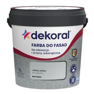 Farby zewnętrzne - Dekoral Farba DO FASAD Jasny szary 1 l - miniaturka - grafika 1