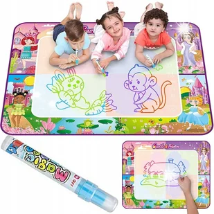 MATA WODNA DO MALOWANIA WODĄ RYSOWANIA 100x80 CM + PISAK WODNY ZESTAW XXL - Maty edukacyjne - miniaturka - grafika 1