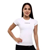Koszulki sportowe damskie - Koszulka damska GymBeam FIT White XS - miniaturka - grafika 1