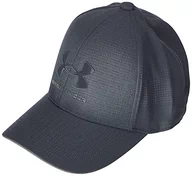 Czapki damskie - Under Armour Regulowana czapka z daszkiem dla chłopców Szary Szary/czarny (012) S 1361552 - miniaturka - grafika 1