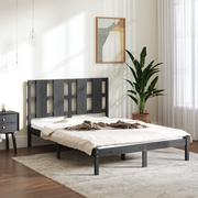 Łóżka - Lumarko Rama łóżka, szara, lite drewno sosnowe, 120x200 cm - miniaturka - grafika 1