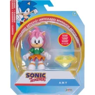 Figurki dla dzieci - SONIC THE HEDGEHOG FIGURKA CLASSIC AMY + ŻÓŁTY SZMARAGD CHAOS EMERALD - miniaturka - grafika 1