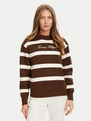 Bluzy damskie - Tommy Hilfiger Bluza Script WW0WW45743 Brązowy Regular Fit - miniaturka - grafika 1