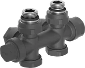 Zawory i kraniki - Mexen zawór grzejnikowy kątowy/prosty, Duplex, DN50, antracyt - W908-000-66 - miniaturka - grafika 1