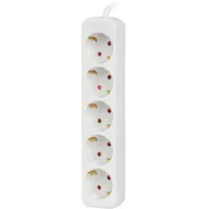 Listwy zasilające - LANBERG Listwa przedluzacz 1.5m 5X230v b PS0-05F-0150-W - miniaturka - grafika 1
