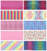 Ozdoby do paznokci - Tojato, Folia transferowa do zdobienia paznokci zestaw tęcza kwiaty 10x4 cm, 10 szt. - miniaturka - grafika 1