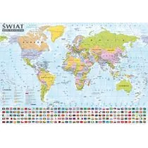 ExpressMap Świat. Mapa polityczna i krajobrazowa. Dwustronna mapa ścienna 1:44 000 000