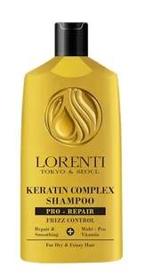 LORENTI TOKYO & SEOUL Keratin Hair Care szampon 630 ml szampon do włosów z keratyną intensywnie regenerujący szampon nawilża przeciwko łamliwym i suchym, zniszczonym włosom zapobiega - Szampony do włosów - miniaturka - grafika 1