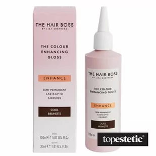 The Hair Boss The Hair Boss Colour Enhancing Gloss Cool Brunette Rozświetlacz podkreślający ciemny odcień włosów 150 ml - Rozświetlacze do twarzy i ciała - miniaturka - grafika 1