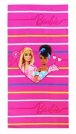 Okrycia kąpielowe dla dzieci - BARBIE DUŻY RĘCZNIK KĄPIELOWY NA BASEN PLAŻOWY DLA DZIECKA 70X140 - miniaturka - grafika 1