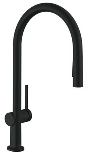 Hansgrohe M54 - Bateria zlewozmywakowa Talis z wyciąganą wylewką, EcoSmart, czarny mat 72842670 - Baterie kuchenne - miniaturka - grafika 1
