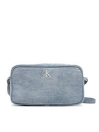 Torebki damskie - Calvin Klein Torebka Denim Ew Double Zip Camera Bag LV04F3226G Błękitny - miniaturka - grafika 1