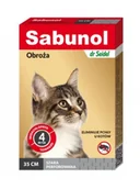 Artykuły przeciw pasożytom - DERMAPHARM SABUNOL OBROŻA SZARA PRZECIW PCHŁOM DLA KOTA 35 CM - miniaturka - grafika 1