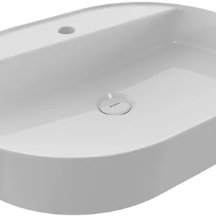 BOCCHI SOTTILE SLIM LINE Umywalka nablatowa owalna 60x45cm z otworem na baterię Biała - Umywalki BOCCHI SOTTILE SLIM LINE Umywalka nablatowa owalna 60x45cm z otworem na baterię Biała - Umywalki - miniaturka - grafika 1