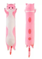 Maskotki i pluszaki - Maskotka Poduszka Długi Różowy Kotek 70 cm - miniaturka - grafika 1