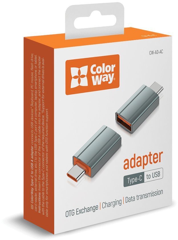 Adapter USB ColorWay ColorWay USB-A to Type-C Adapter CW-AD-AC