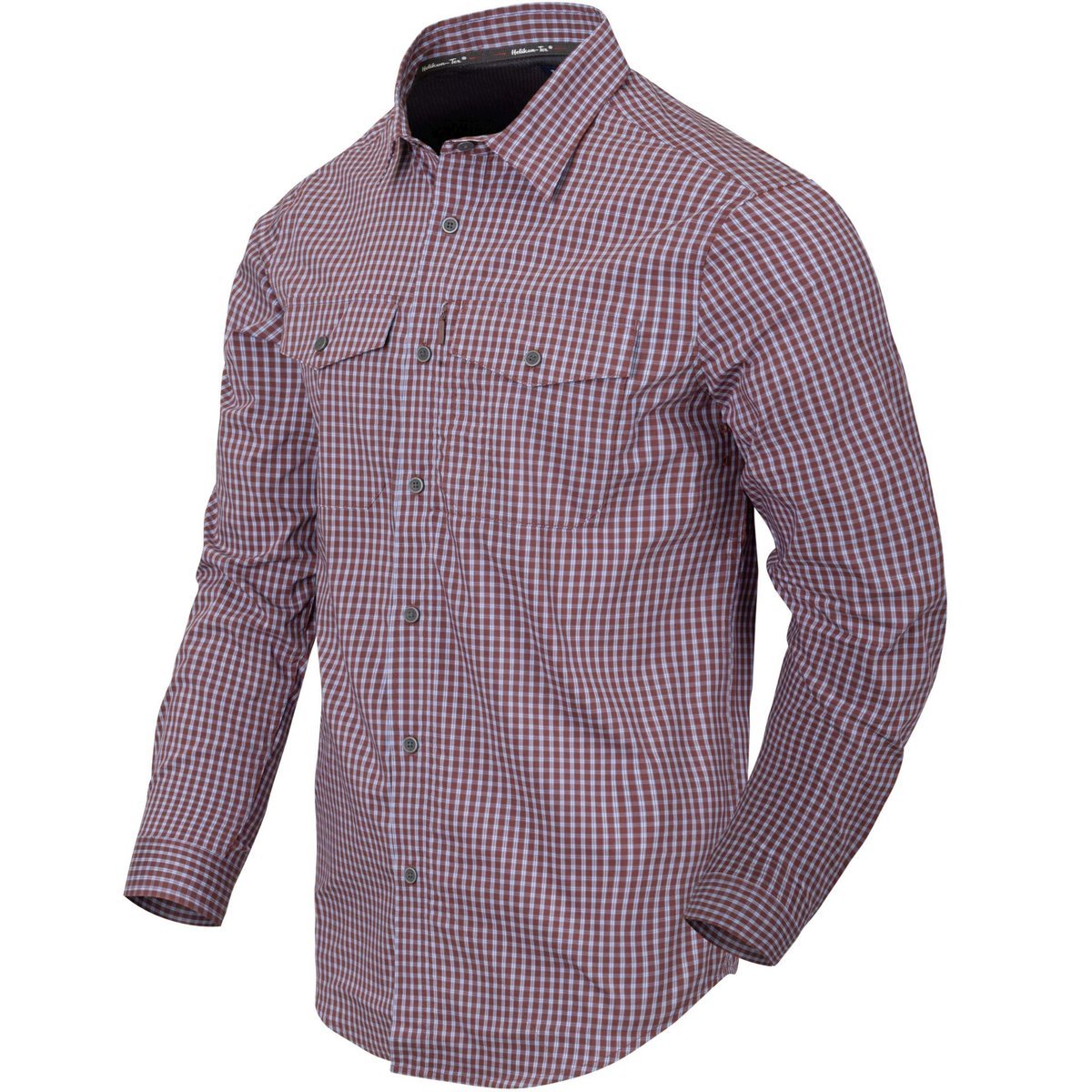 Koszula helikon covert concealed carry shirt ls - scarlet flame checkered