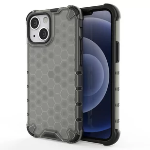 Honeycomb etui pancerny pokrowiec z żelową ramką iPhone 13 mini czarny - Etui i futerały do telefonów - miniaturka - grafika 1
