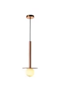 Lampy sufitowe - Light Prestige Bolita mała wisząca różowe złoto LP-048/1PS GR - miniaturka - grafika 1