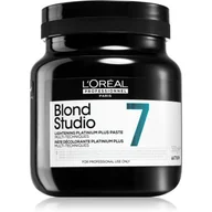 Farby do włosów i szampony koloryzujące - L’Oréal Professionnel Blond Studio Platinium Plus rozjaśniacz w krem do włosów naturalnych i farbowanych 500 g - miniaturka - grafika 1
