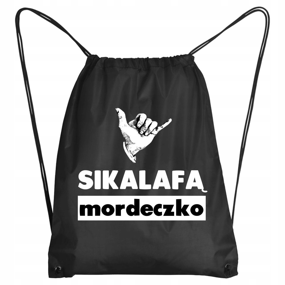 Plecak Sikalafą Mordeczko Śmieszny Worek Miejski 3426 Czarny