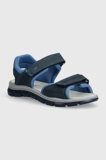Buty dla chłopców - Primigi sandały nubukowe dziecięce kolor niebieski - grafika 1