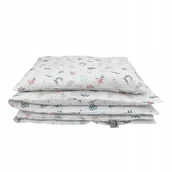 Pościel dla dzieci - Pościel 100x160+40x60 bawełna BeBaby Floral Poldaun - miniaturka - grafika 1