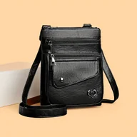 Torebki damskie - TEMU Damska miękka torba na ramię z dużym kieszeniem na telefon - Casual biała torba na ramię do podróży i codziennego użytku, zapięcie na zamek, - miniaturka - grafika 1